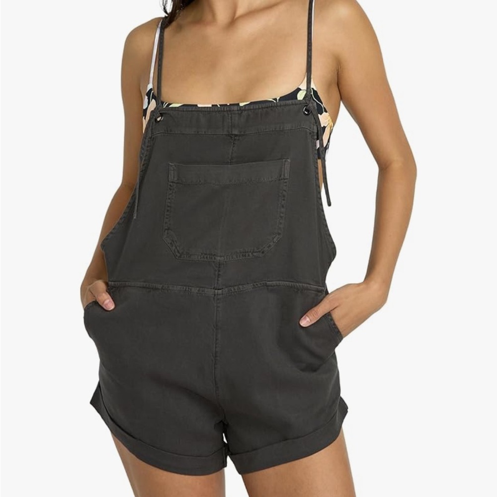 Black Overalls with Front Pocket